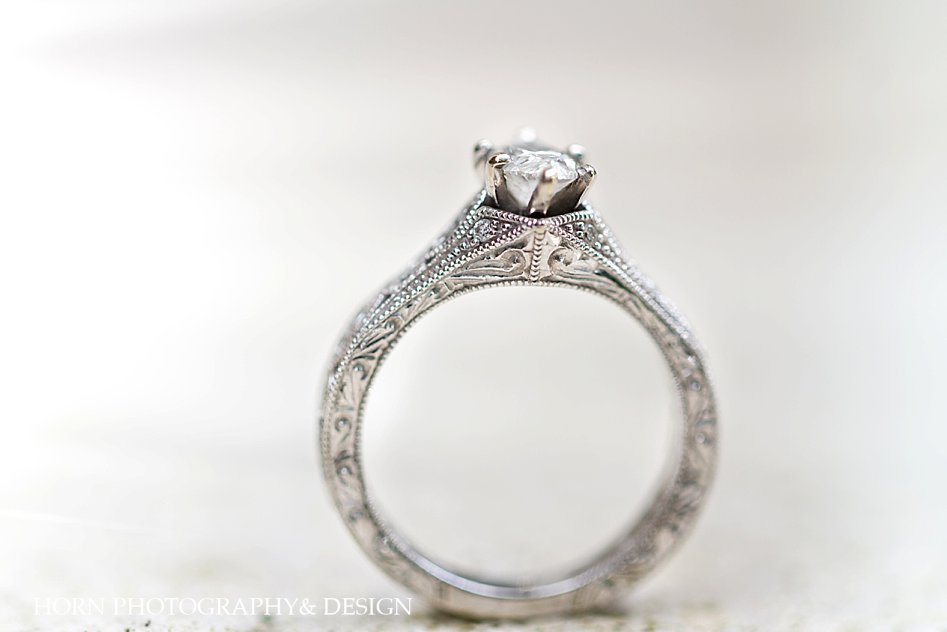 diamond engagement ring with filigree band accents platinum white gold sterling silver marquis cut horn photography and design