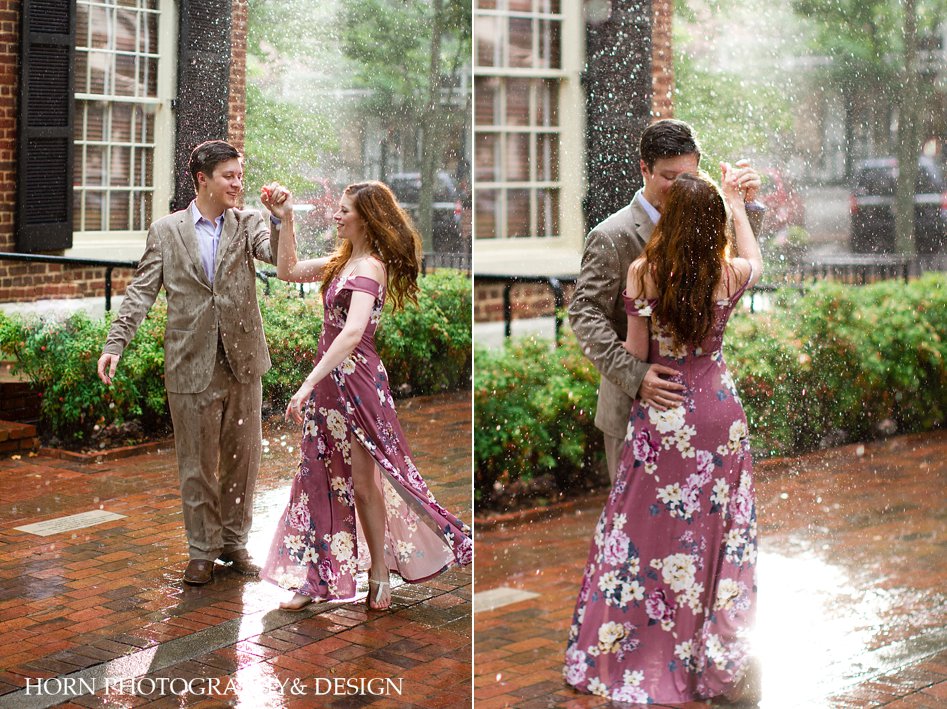 intimate photo of couple dancing in the rain unexpected weather makes for great pictures horn photography and design