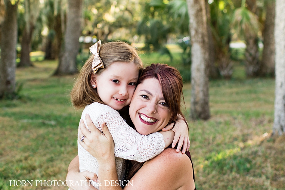 mother daughter hug family session clearwater Florida 