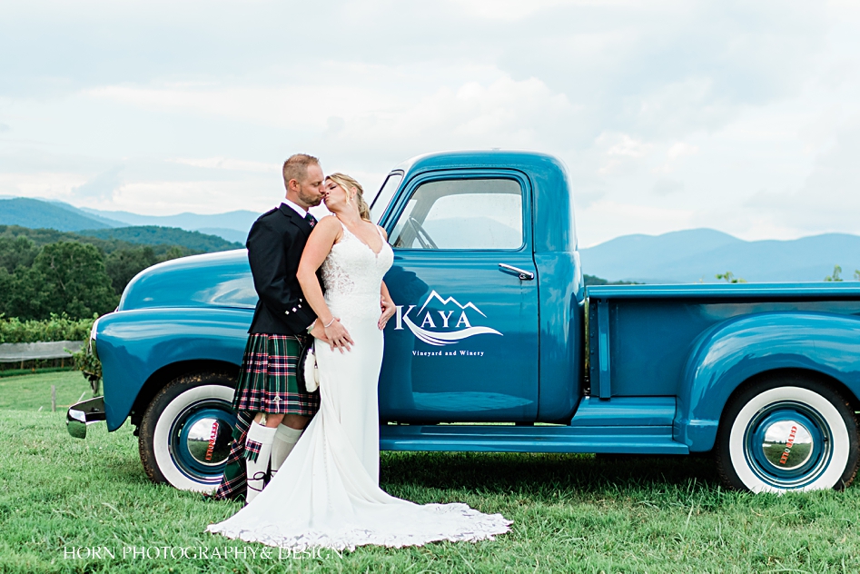 kaya blue truck wedding Scottish wedding