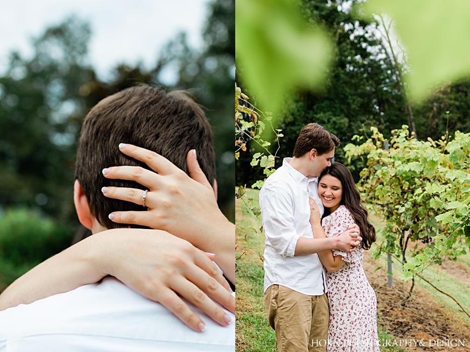 how to pose an engaged couple blue mountain events engagement ring horn photography and design Dahlonega ga atl wedding photographers vineyard