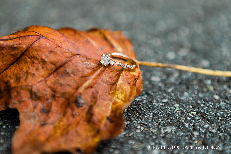 engagement ring in the fall horn photography and design Dahlonega Georgia blue mountain engagement fall