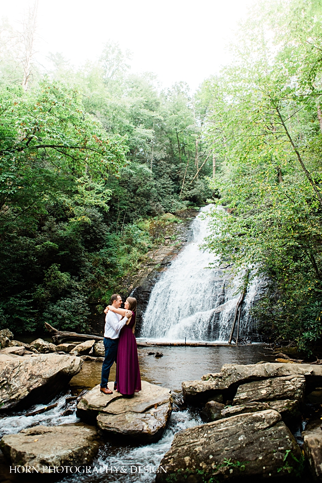 North Georgia waterfall engagement shoot Atlanta wedding photographers 