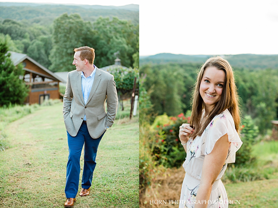 solo shots of bride and groom during engagement shoot