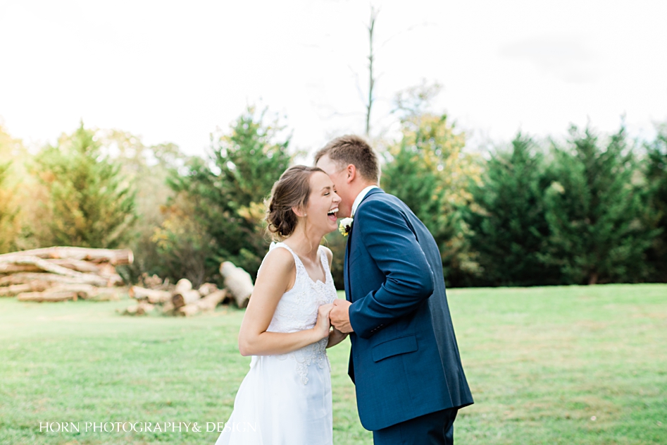 authentic laughter from bride on wedding day