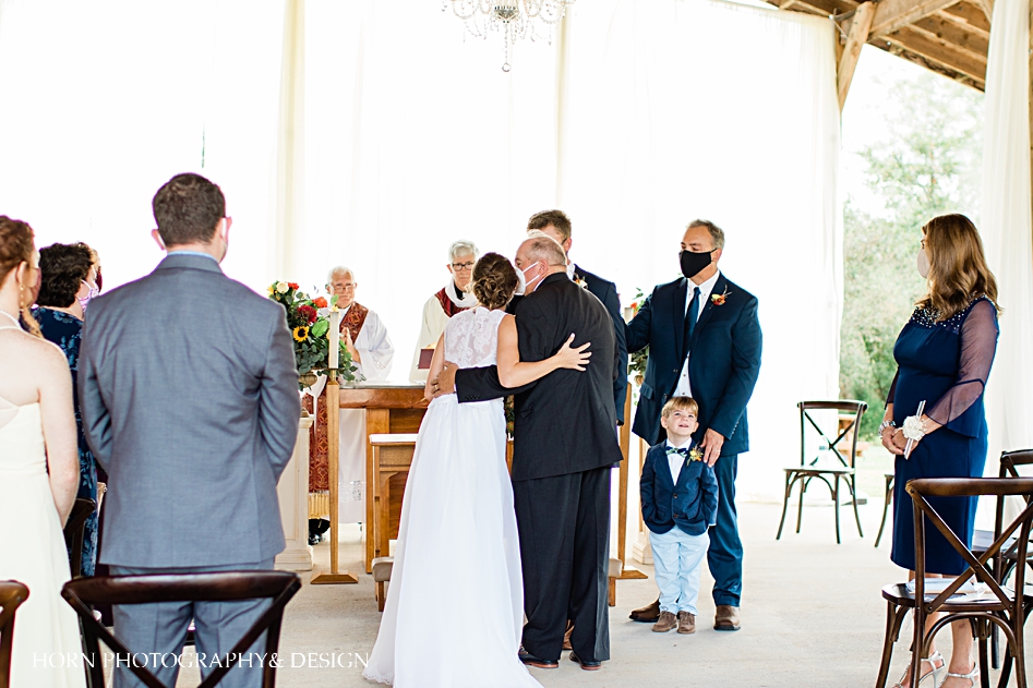 catholic outdoor wedding Horn photography and design St. Anna Church wedding Monroe ga