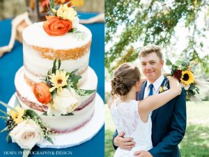 naked wedding cake