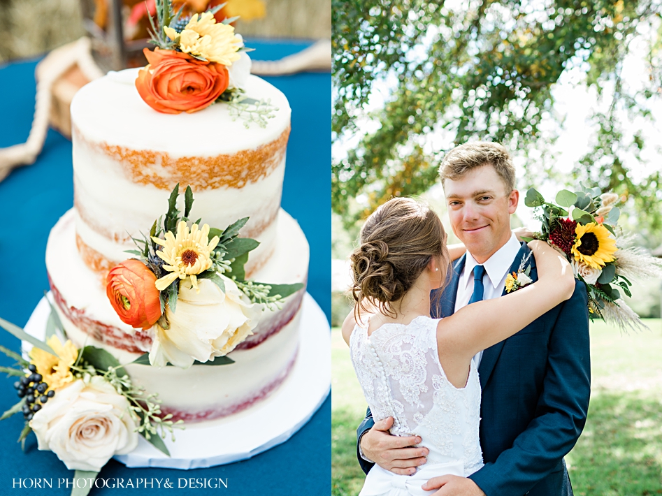 naked wedding cake