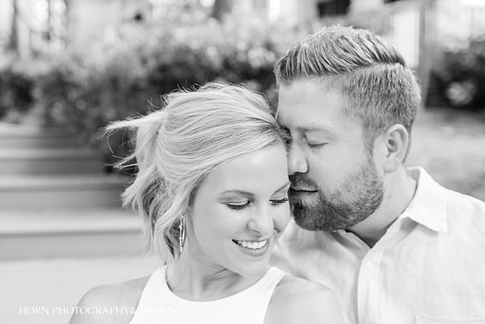 black and white engagement shoot