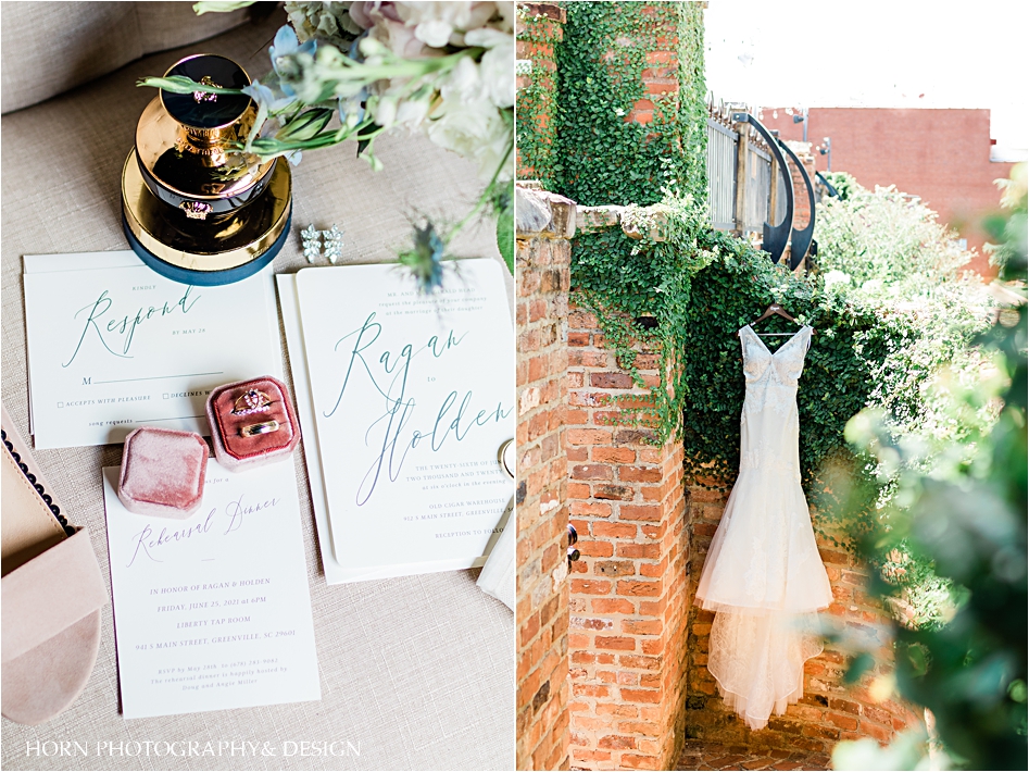 Brides's dress Bridal Details Cigar Warehouse Wedding Horn photography and design