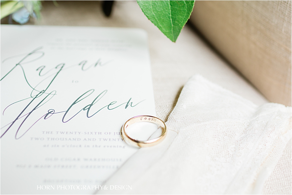 Bridal Details wedding bands Cigar Warehouse Wedding Horn photography and design