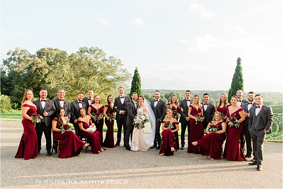 Bridal party tuscan wedding dahlonega catholic wedding photographers 